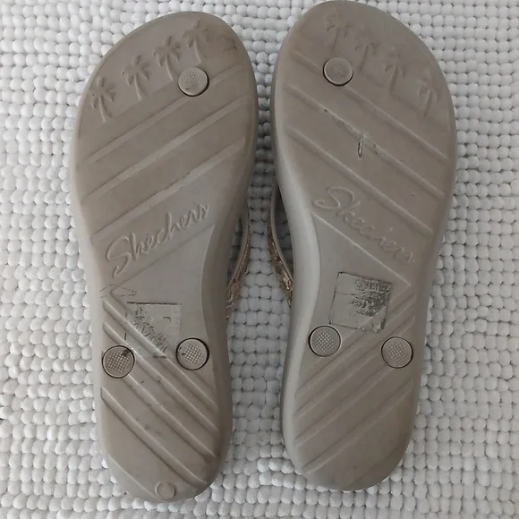 Skechers Taupe Beaded Women's Sandals - Picture 14 of 14